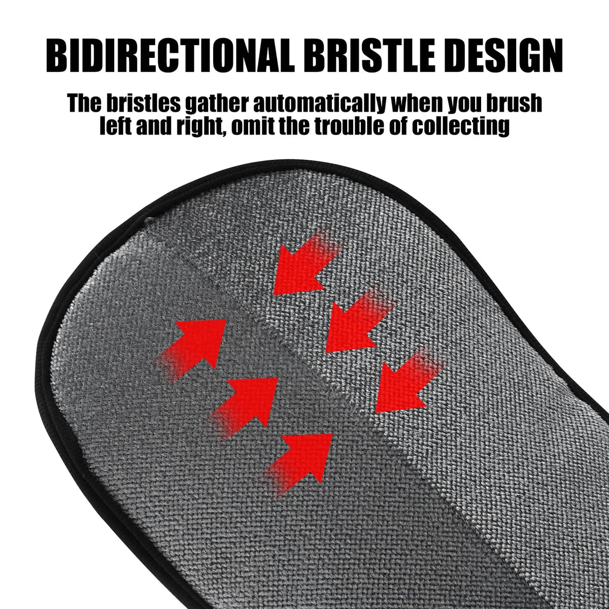 Close-up of the pet hair remover glove bidirectional bristle surface