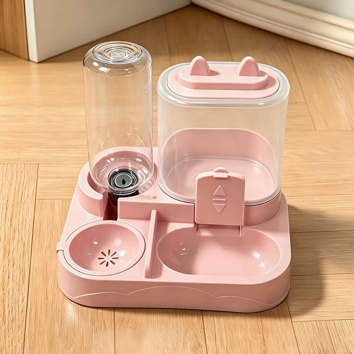 2-in-1 Pet Feeder & Water Dispenser with Dry & Wet Separation, Large