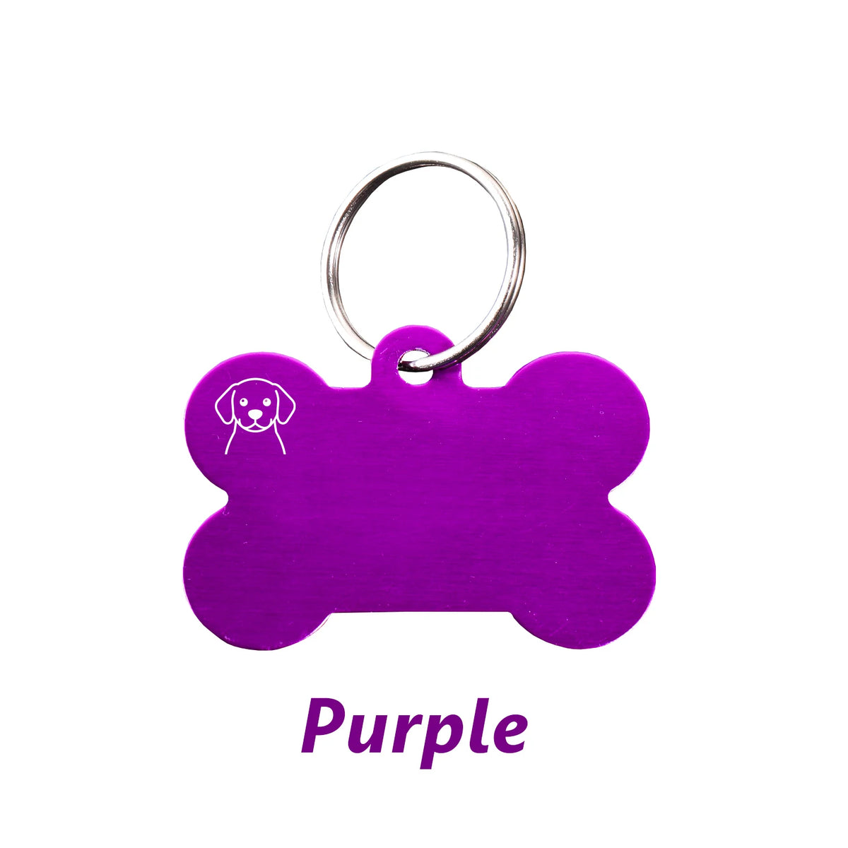 Personalized Bone-Shaped Dog ID Tag, Custom Engraved