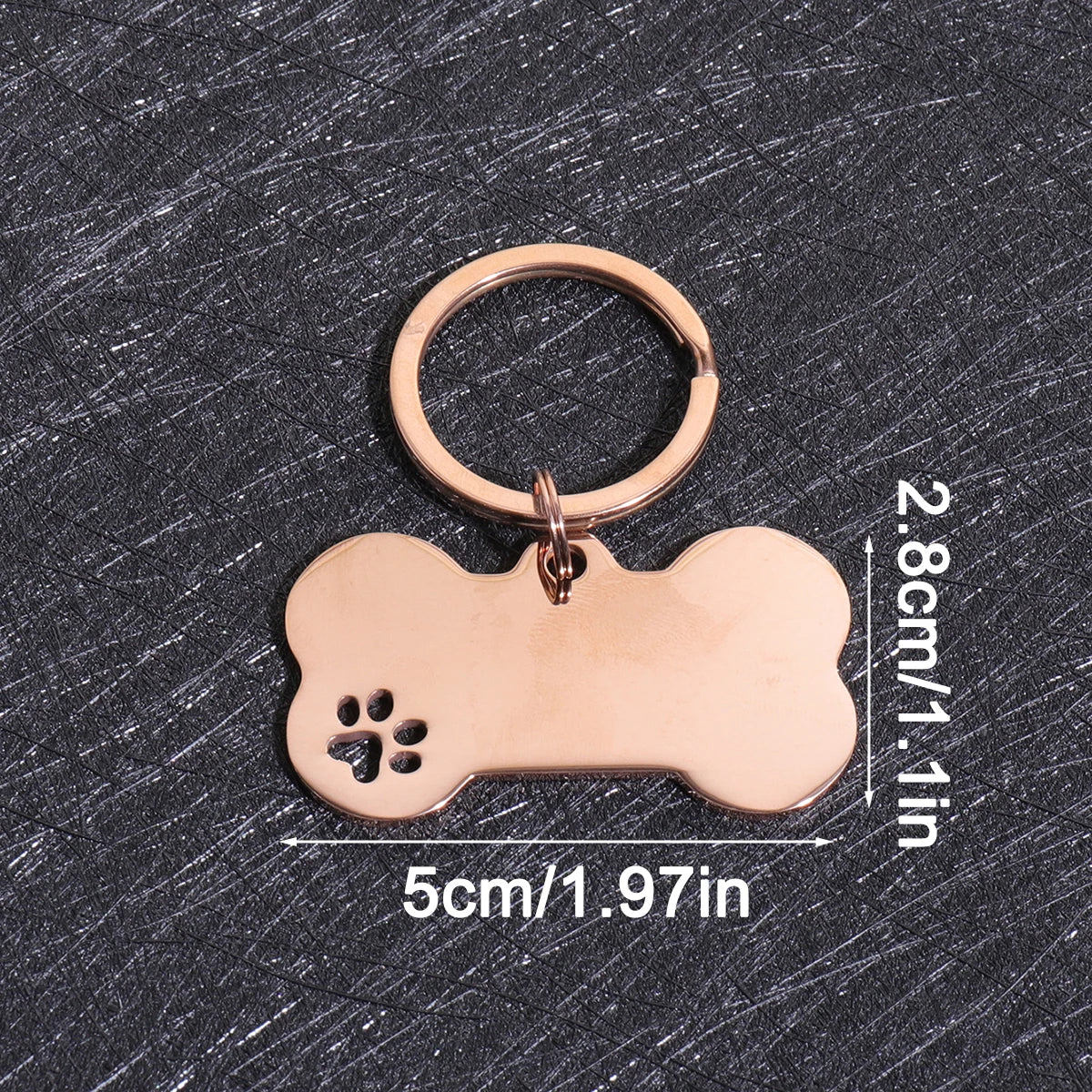 Personalized Bone-Shaped Dog ID Tag, Custom Engraved