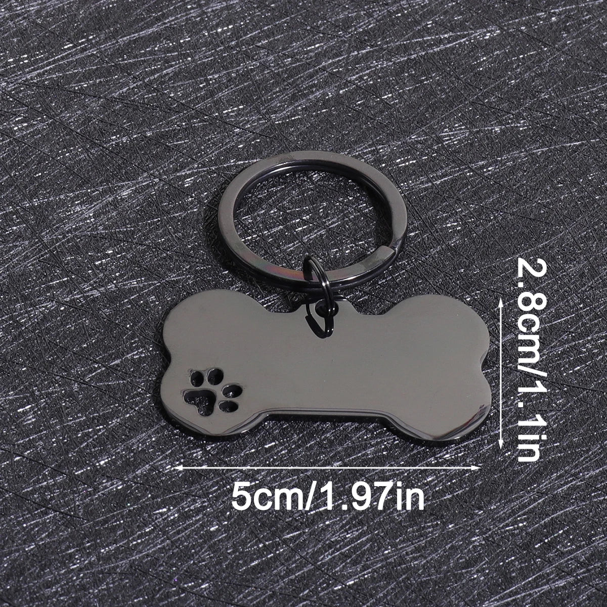 Personalized Bone-Shaped Dog ID Tag, Custom Engraved