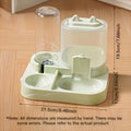 2-in-1 Pet Feeder & Water Dispenser with Dry & Wet Separation, Large