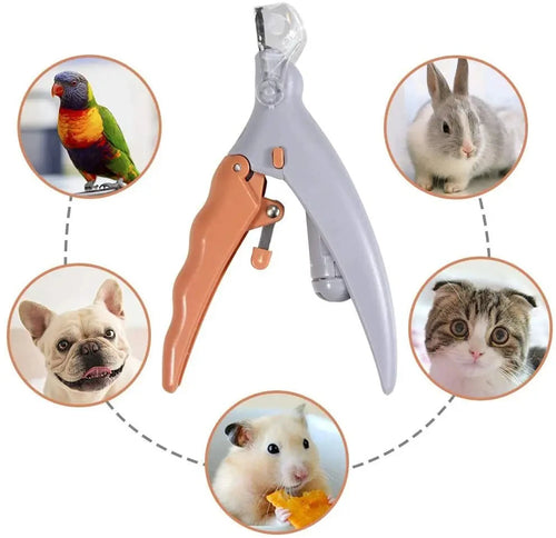 Pet Nail Clipper with LED Light, Stainless Steel Blade, for Cats & Dogs