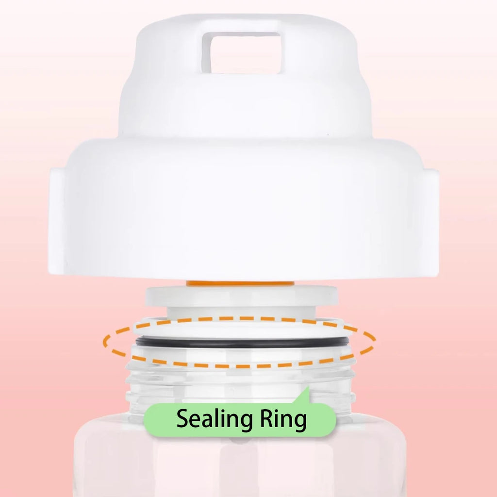Close-up of the sealing ring on the pet water bottle cap
