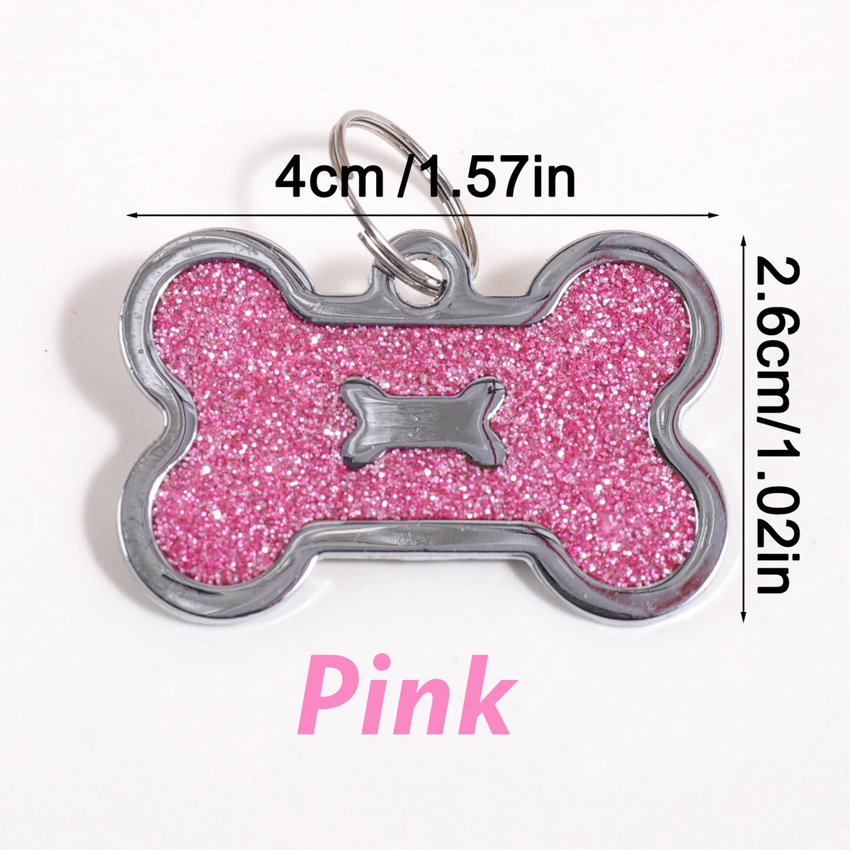 Personalized Bone-Shaped Dog ID Tag, Custom Engraved