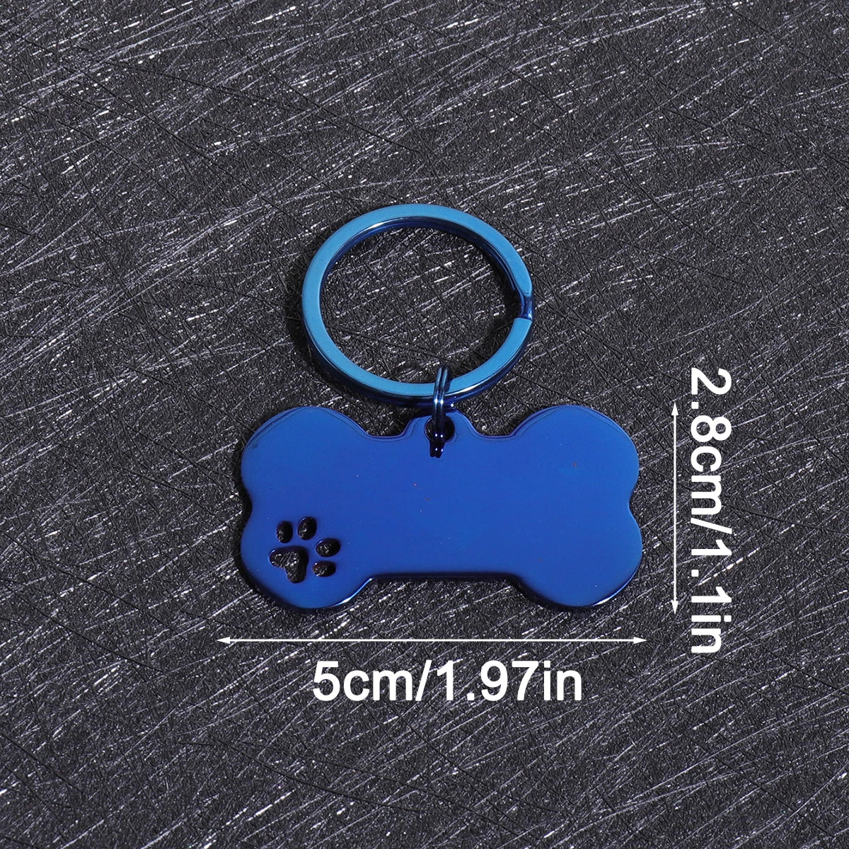 Personalized Bone-Shaped Dog ID Tag, Custom Engraved