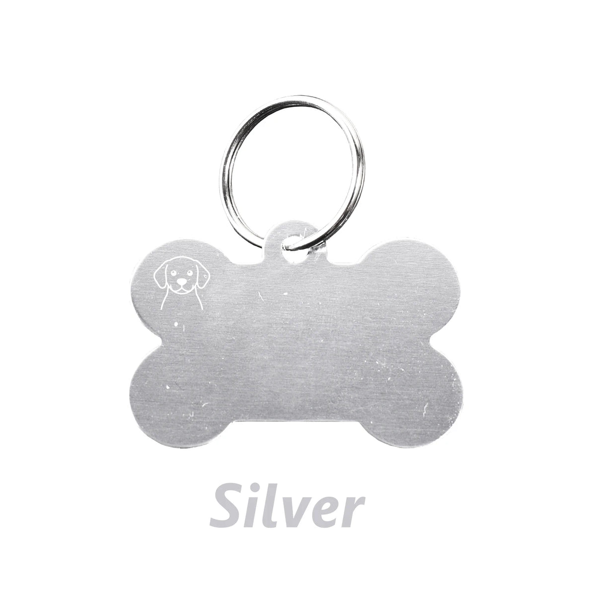 Personalized Bone-Shaped Dog ID Tag, Custom Engraved