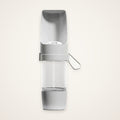 Snifflebay portable pet water bottle with food container, grey