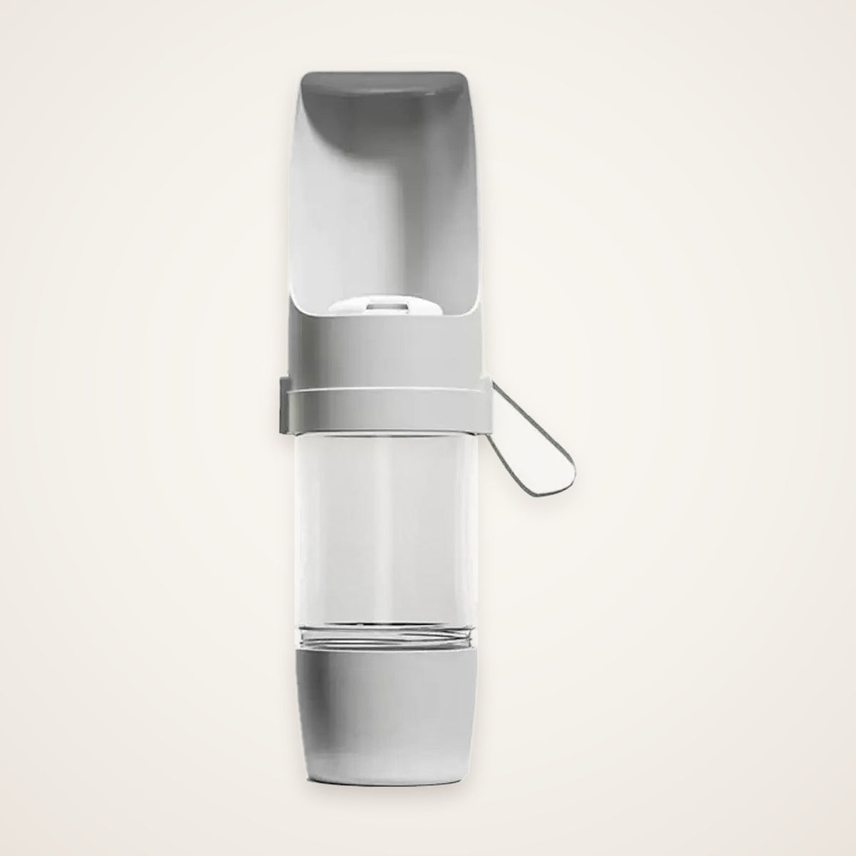 Snifflebay portable pet water bottle with food container, grey