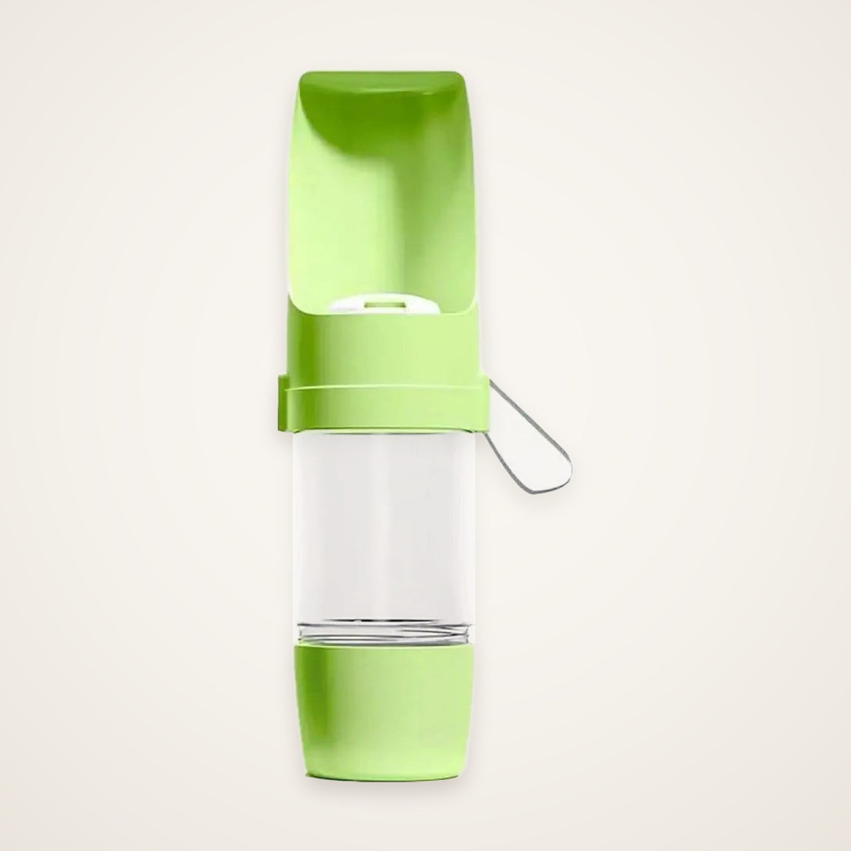 Snifflebay portable pet water bottle with food container, green