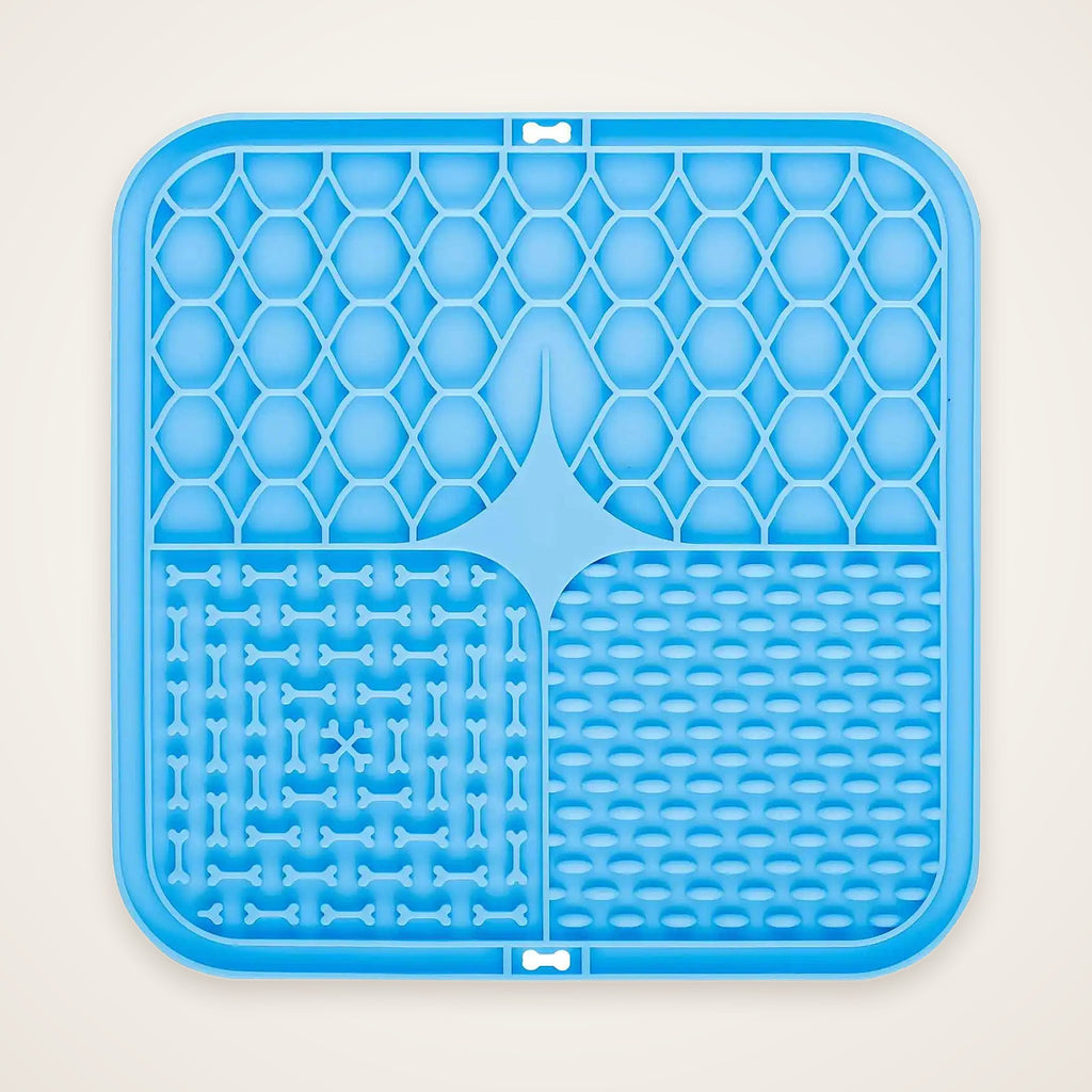 Snifflebay silicone dog lick mat with suction cups, blue