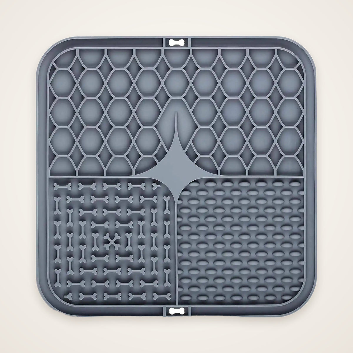 Snifflebay silicone dog lick mat with suction cups, gray