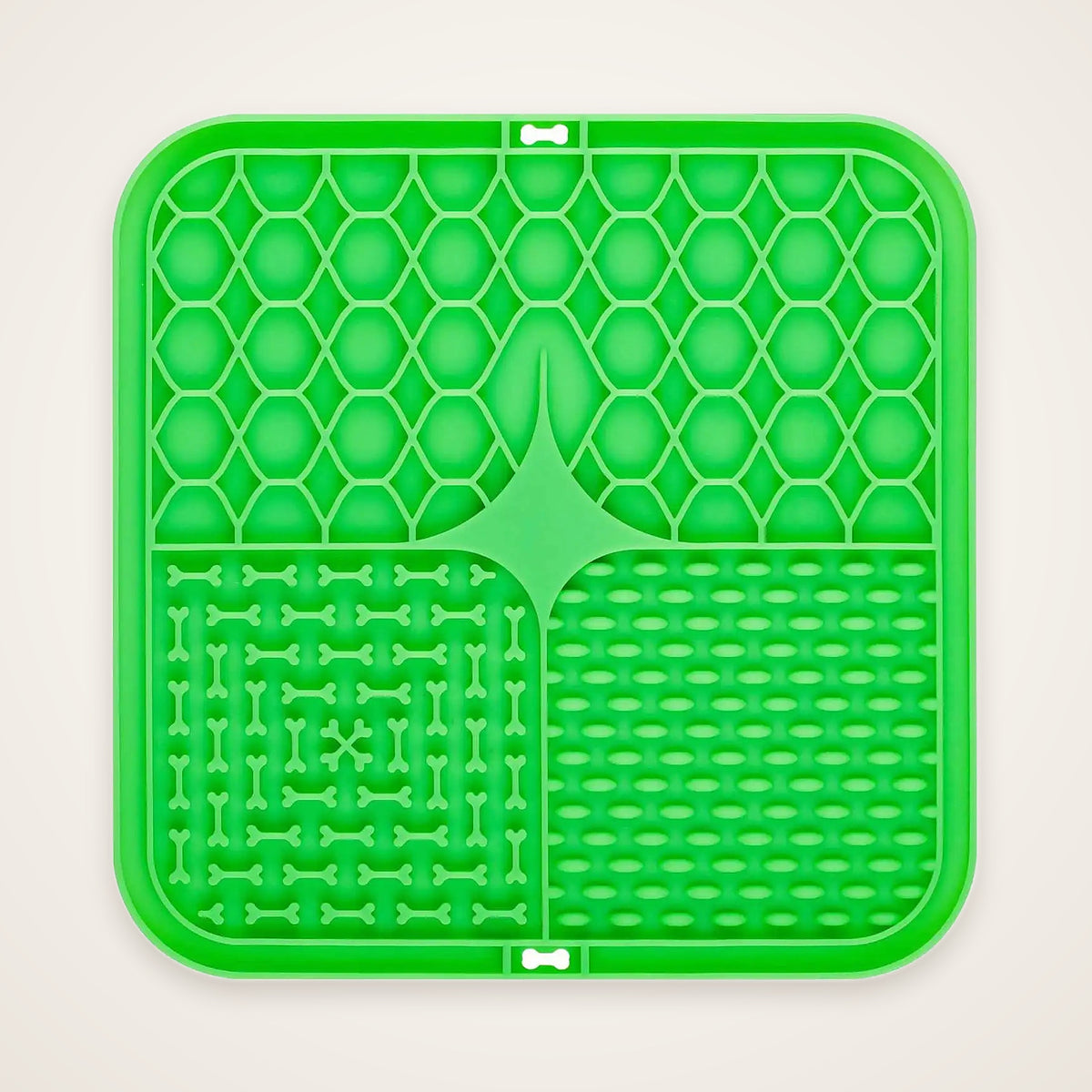 Snifflebay silicone dog lick mat with suction cups, green