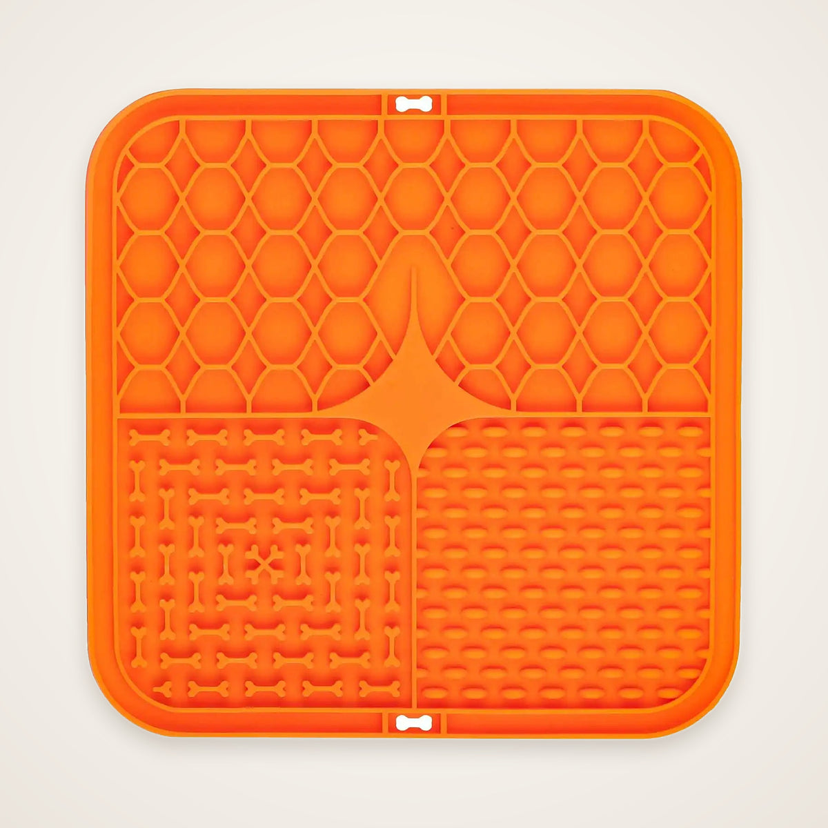 Snifflebay silicone dog lick mat with suction cups, orange