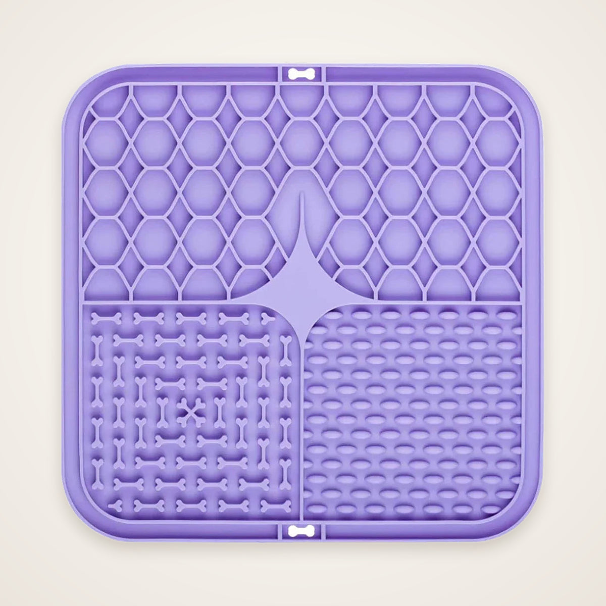 Snifflebay silicone dog lick mat with suction cups, purple